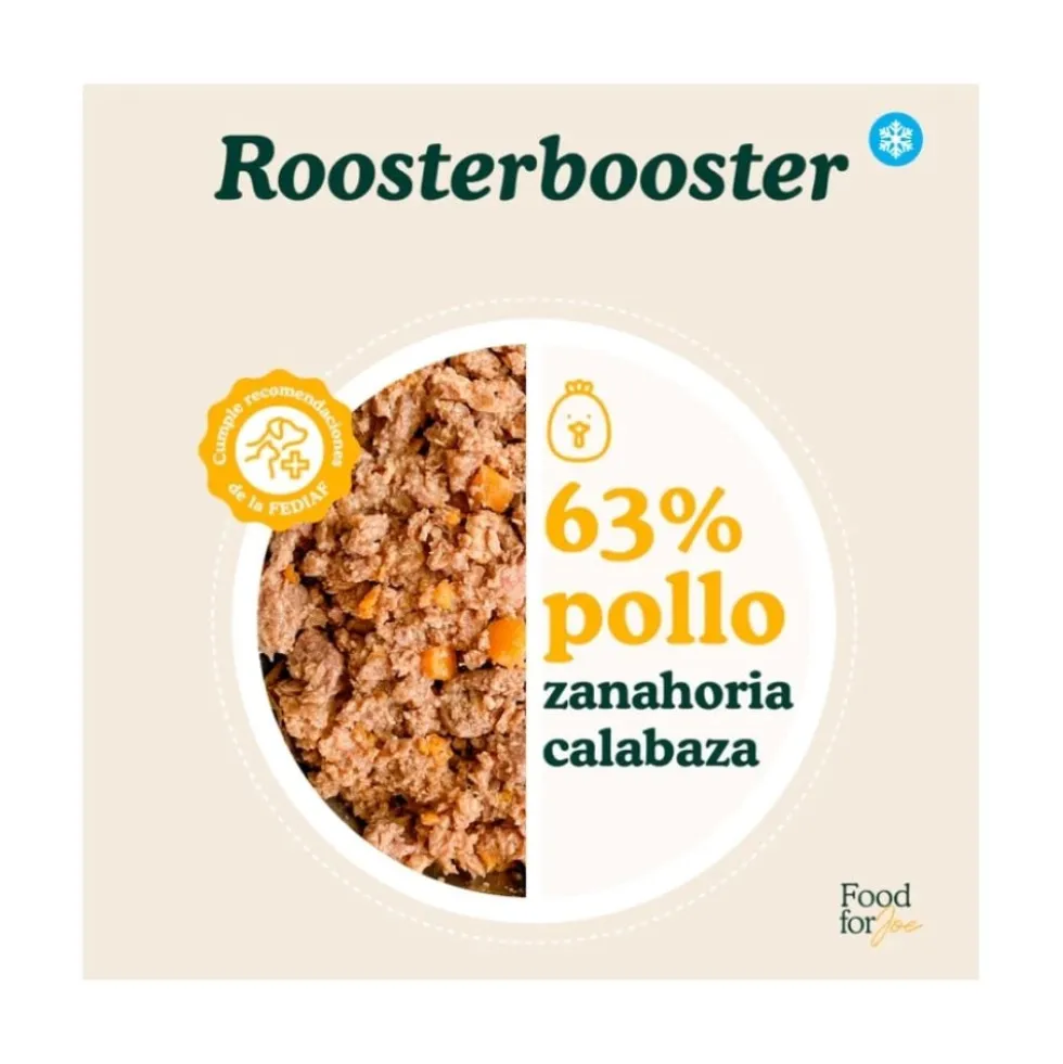 Food for Joe Comida Cocinada Roosterbooster Pollo para Perro