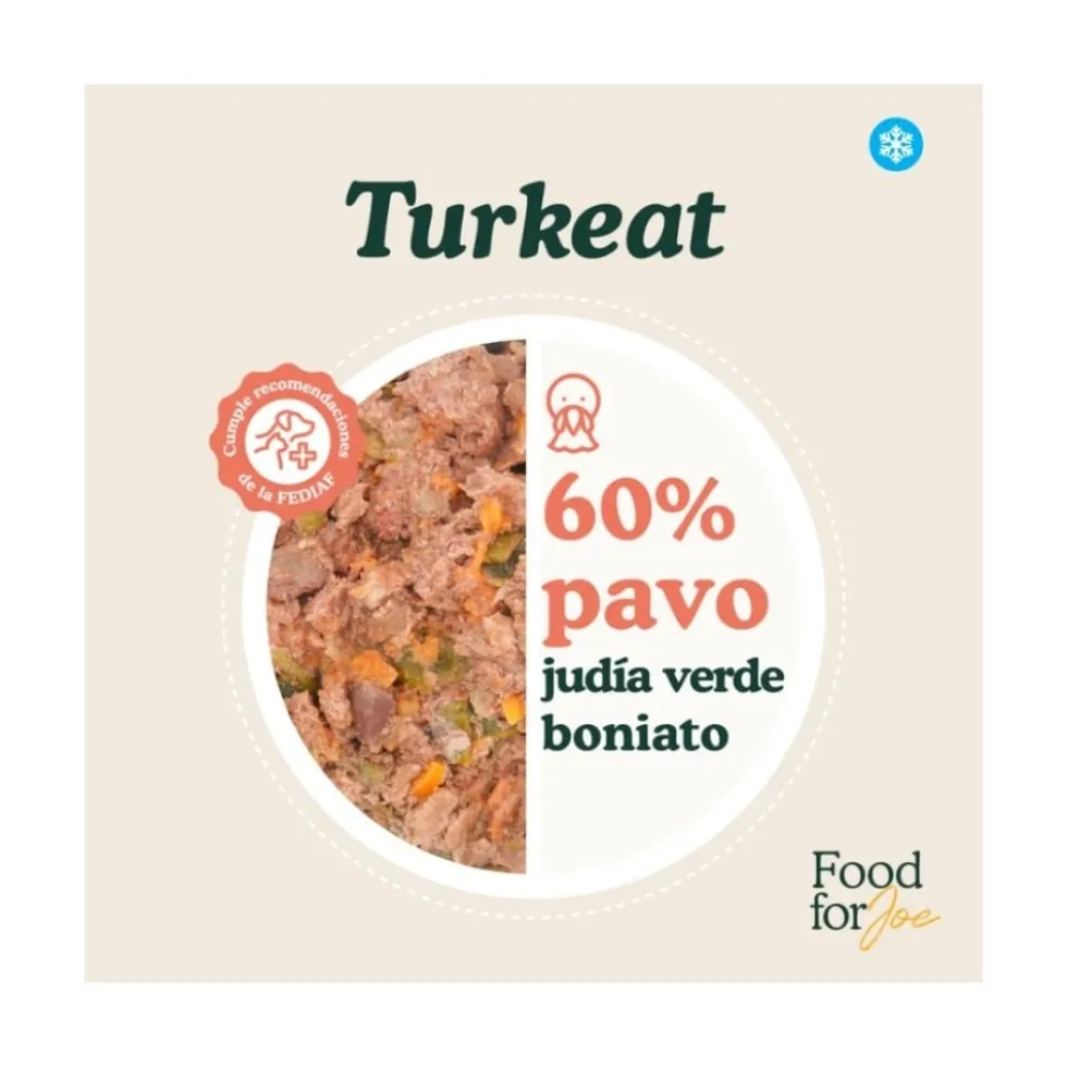 Food for Joe Comida Cocinada Turkeat Pavo para Perro