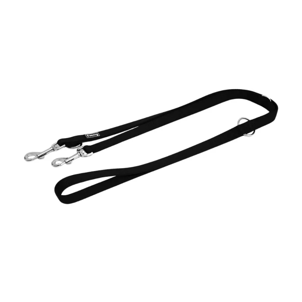 Freedog Correa (2m) Multiposición de Nylon Negra para Perro