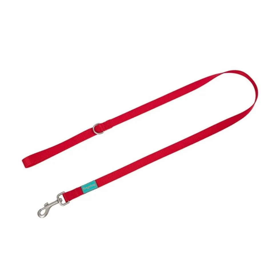 Freedog Correa Nylon Basic Roja 120cm para Perro