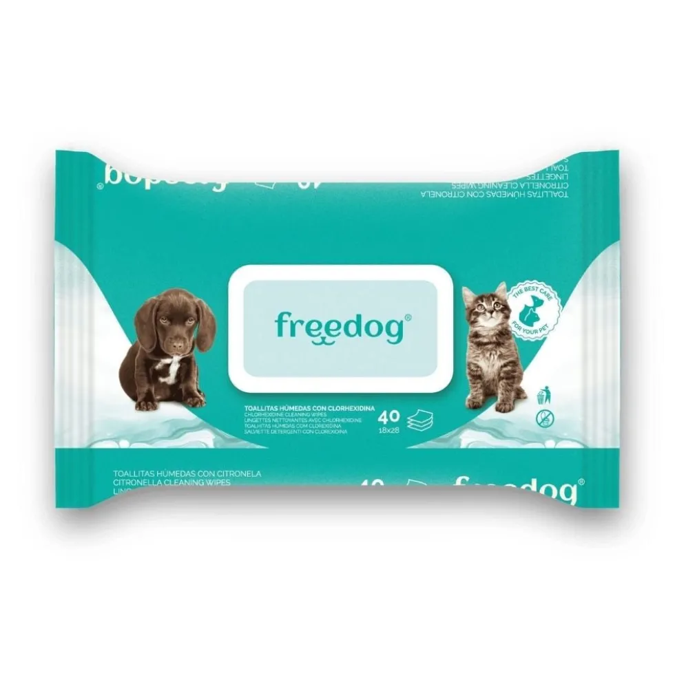 Freedog Toallitas Húmedas Clorhexidina (40 uds)