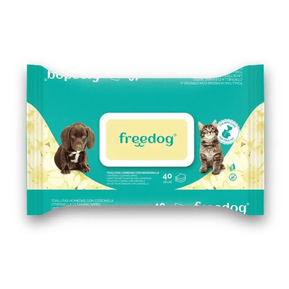 Freedog Toallitas Húmedas Manzanilla (40 uds)