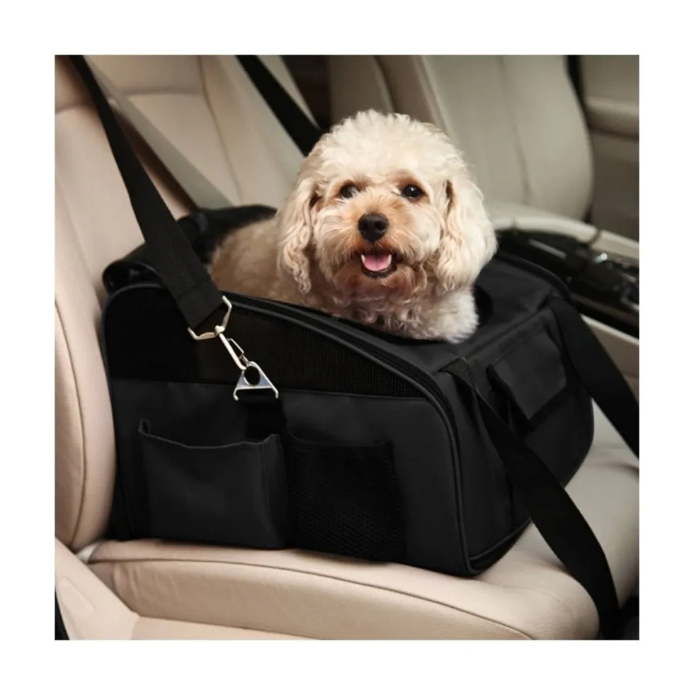 Freedog Transportín Car Bag Negro para Perros Pequeños y Gatos