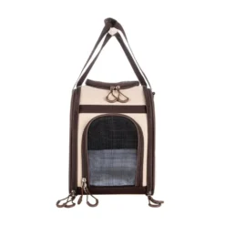 Freedog Transportín Traveltails Crema y Chocolate para Gatos y Perros Pequeños