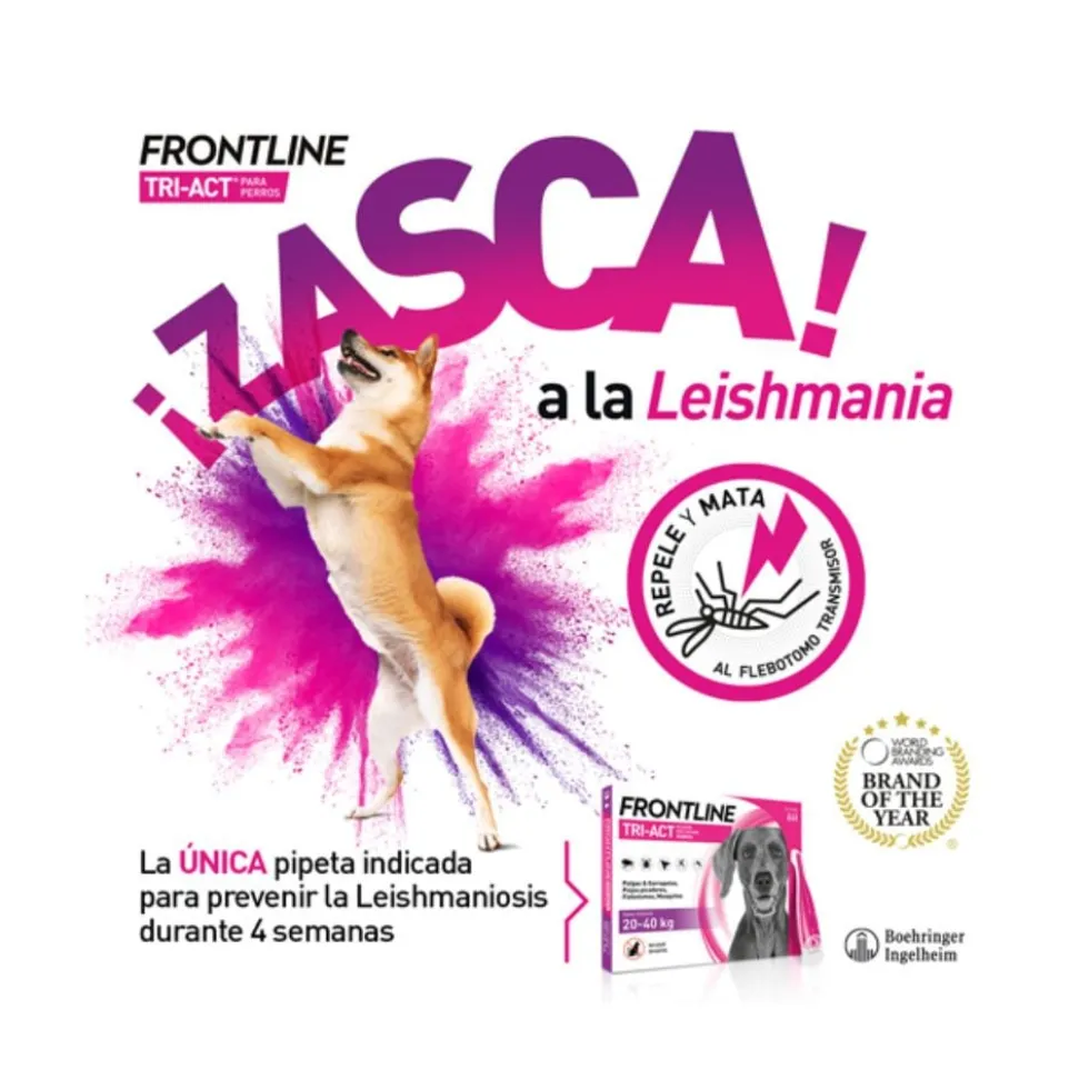 Frontline Tri-Act 3 Pipetas para Perros 2 a 5 kg