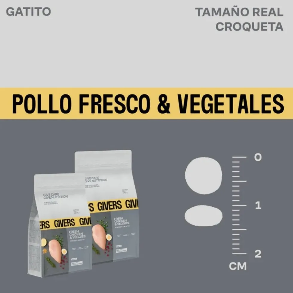 Givers Pienso de Pollo y Vegetales para Gatito
