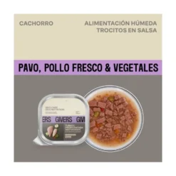 Givers Tarrina con Trocitos en Salsa de Pavo y Pollo para Perro Cachorro