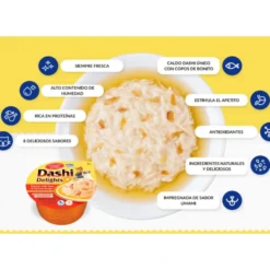 Inaba Dashi Delights Tarrina de Pollo, Atún y Salmón para Gato