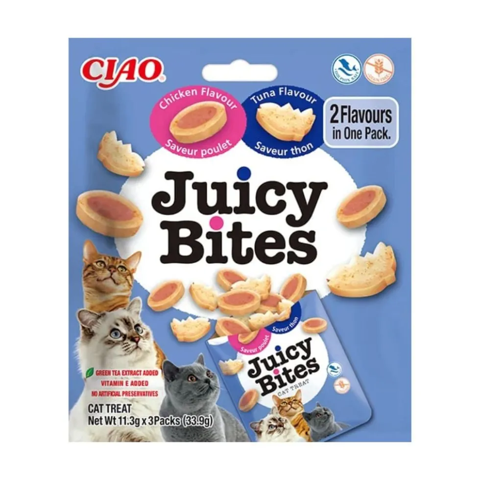 Inaba Juicy Bites Chuches de Pollo y Atún para Gatos