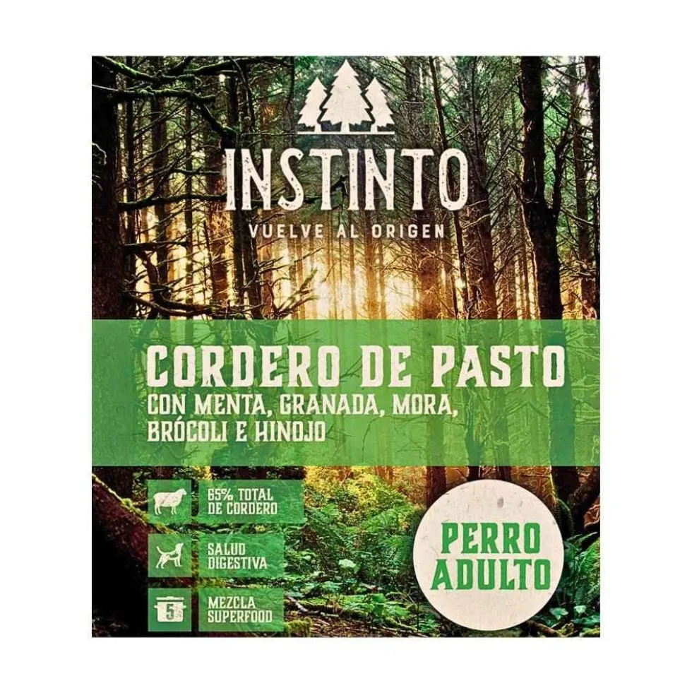 Instinto Pienso Natural de Cordero de Pasto para Perro