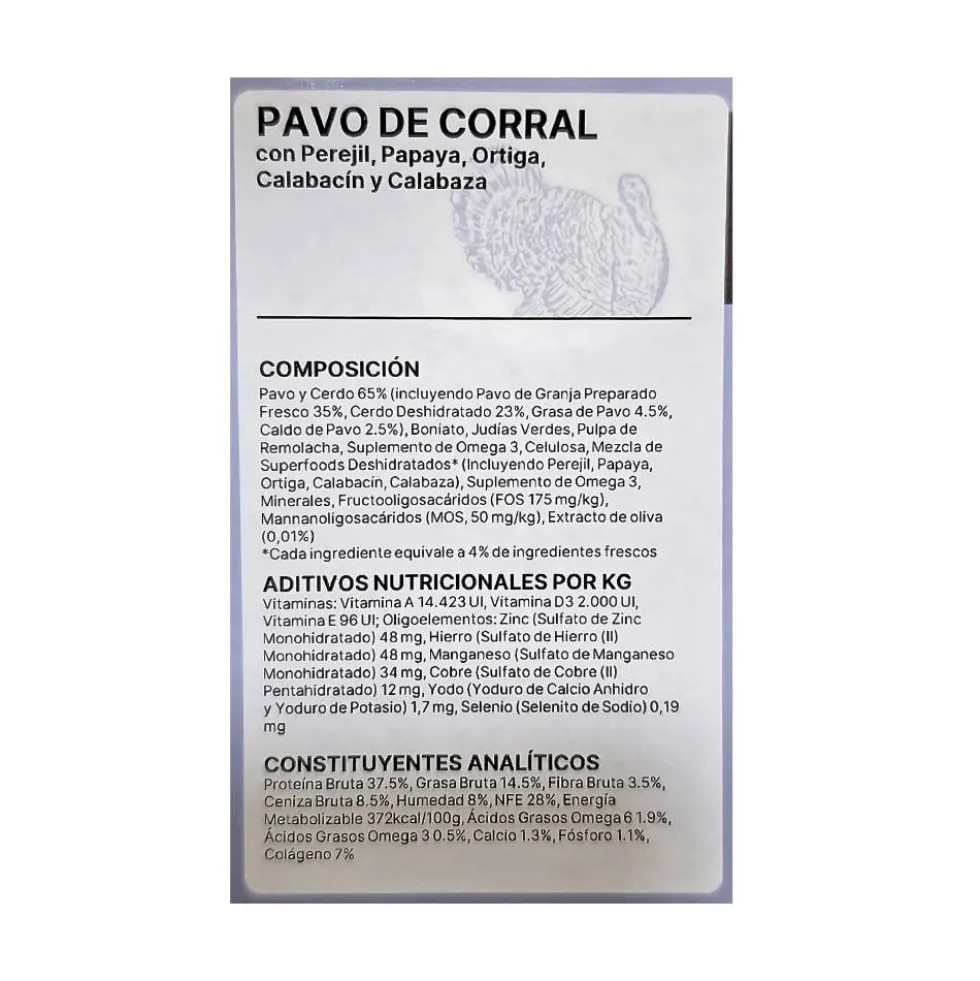 Instinto Pienso Natural de Pavo de Corral para Perro Cachorro