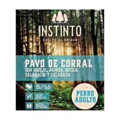 Instinto Pienso Natural de Pavo de Corral para Perro Adulto