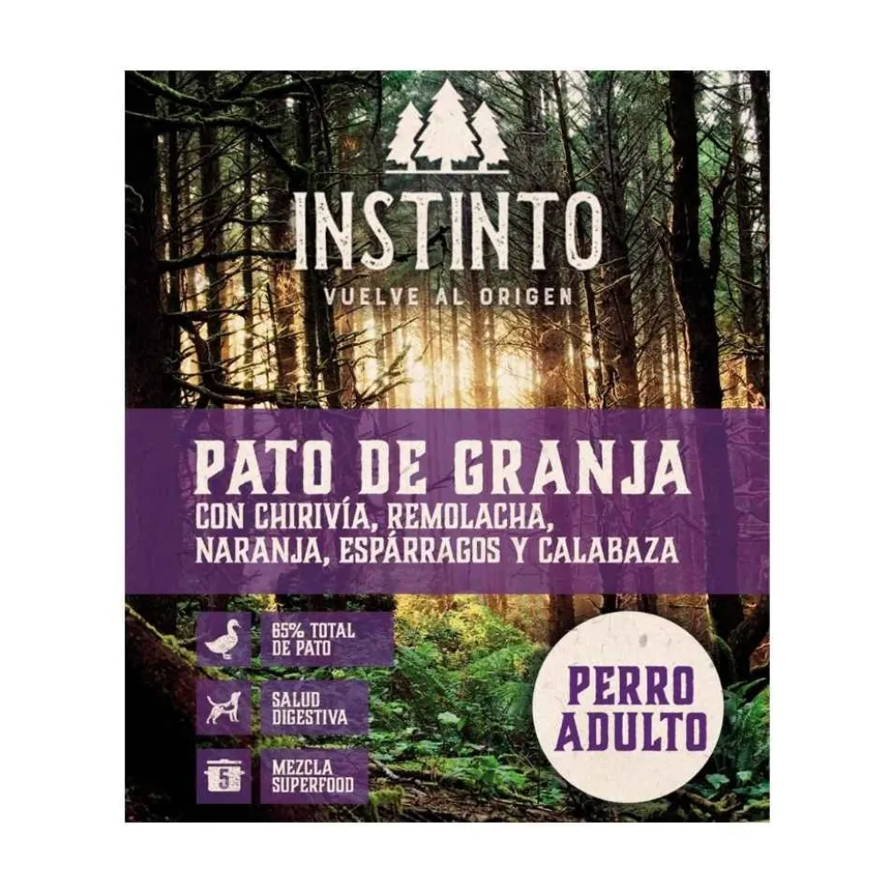 Instinto Pienso Natural de Pato de Granja para Perro