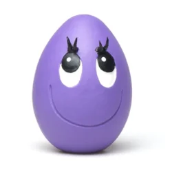 Juguete Huevo Sonriente de Látex Morado