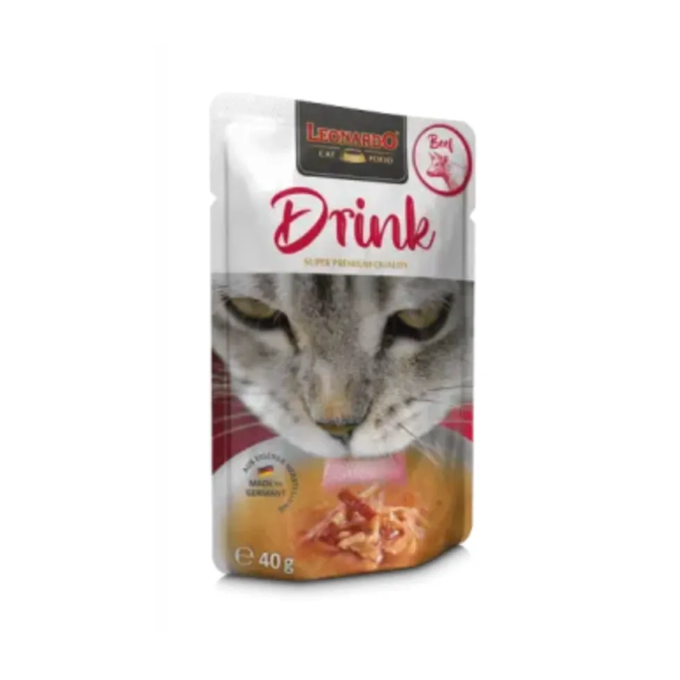 Leonardo Drink Caldo de Pollo y Ternera para Gatos
