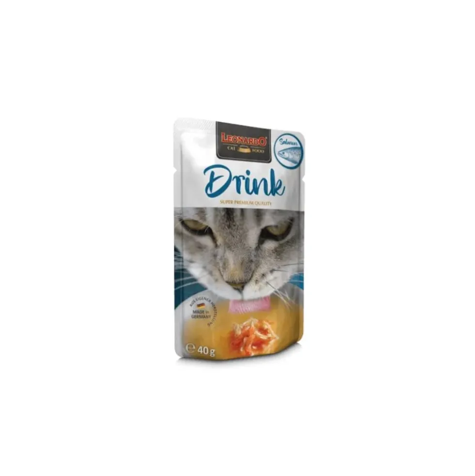 Leonardo Drink Caldo de Pollo y Salmón para Gatos