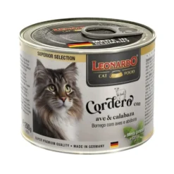 Leonardo Lata de Cordero con Ave y Calabaza para Gato