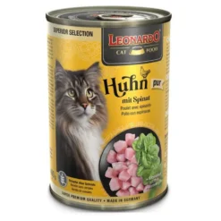 Leonardo Lata de Pollo con Espinacas para Gato
