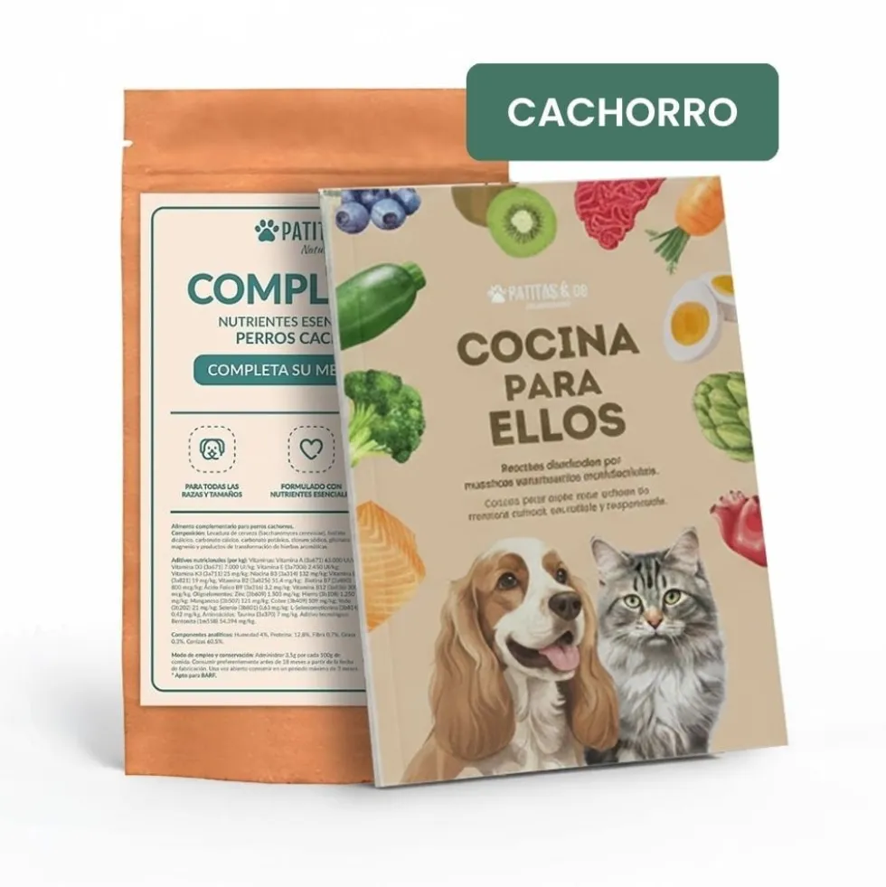 Libro de Recetas + Suplemento CACHORRO Complete It 250g