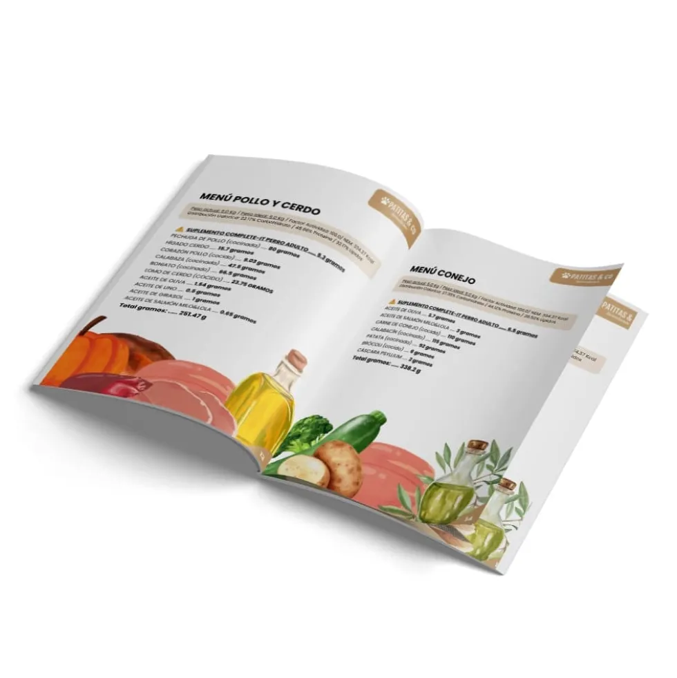 Libro de Recetas + Suplemento PERRO Complete It 250g