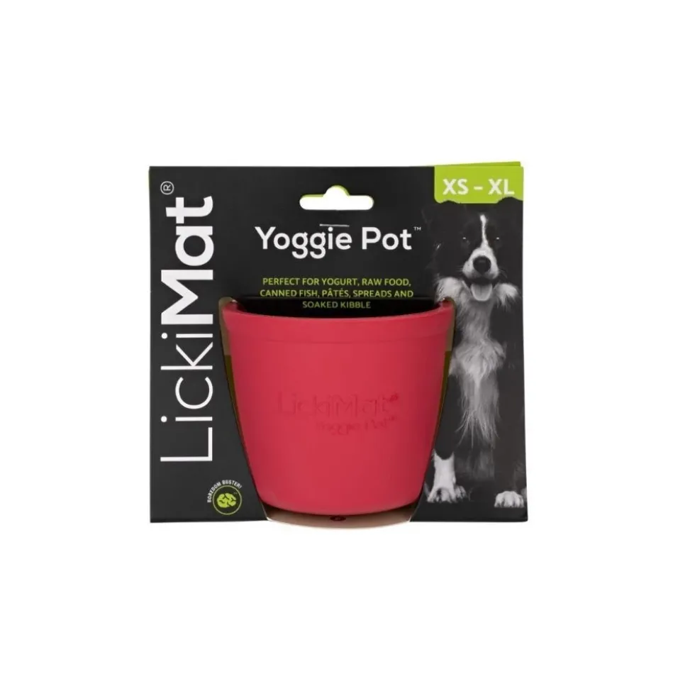 LickiMat Cuenco Yoggi Pot Rosa para Perro