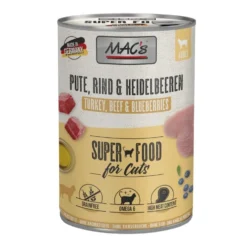 MAC´s Lata de Pavo Vacuno y Arándanos para Gato