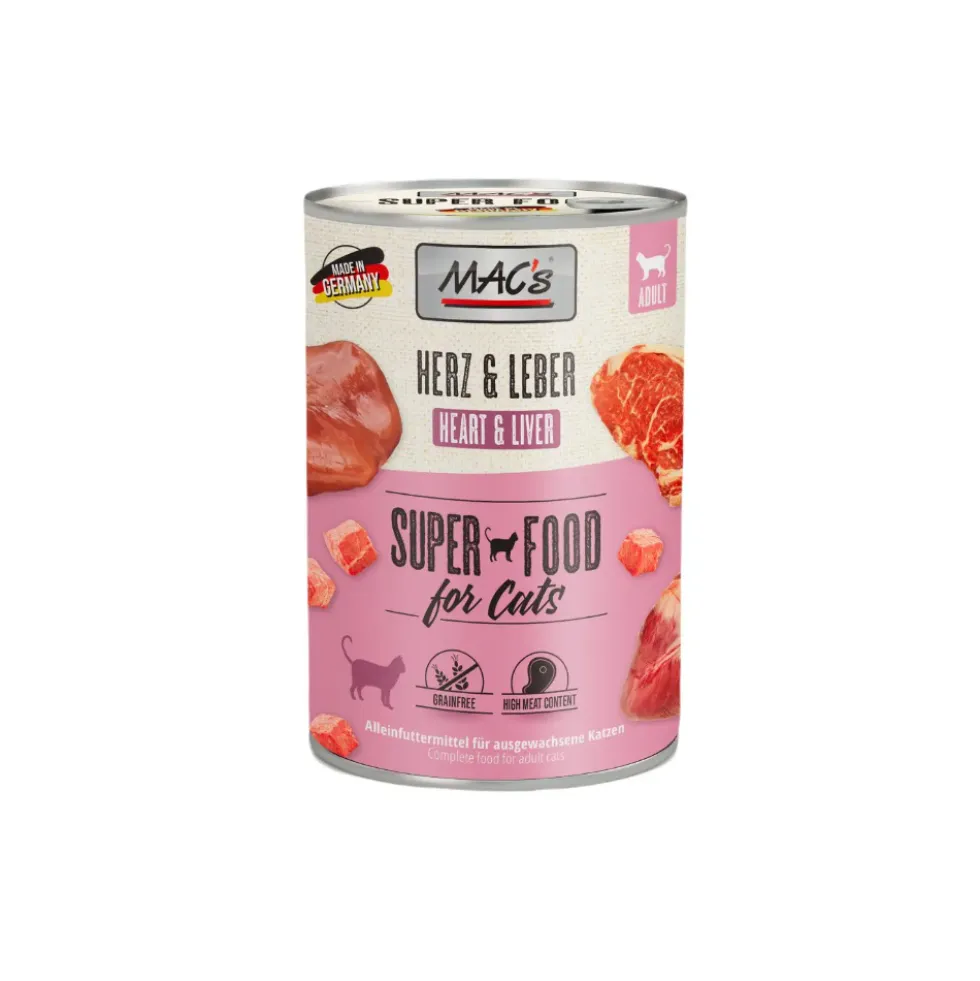 MAC´s Lata de Vacuno con Corazón e Hígado para Gato