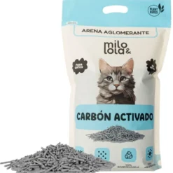 Milo y Lola Arena Aglomerante Carbón Activado para Gato