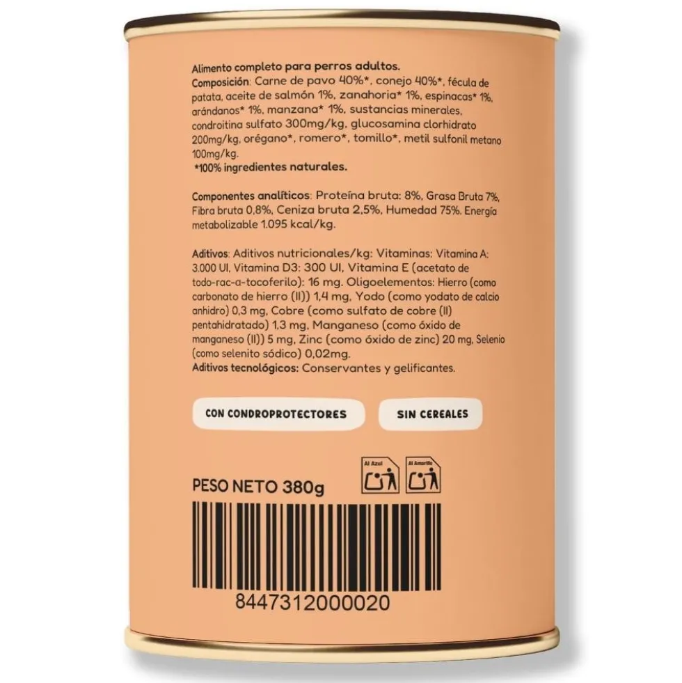 Milo y Lola Conejo y Pavo (Alimentación Natural Completa) Perro