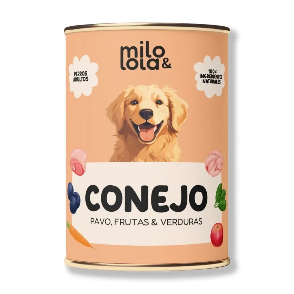 Milo y Lola Conejo y Pavo (Alimentación Natural Completa) Perro
