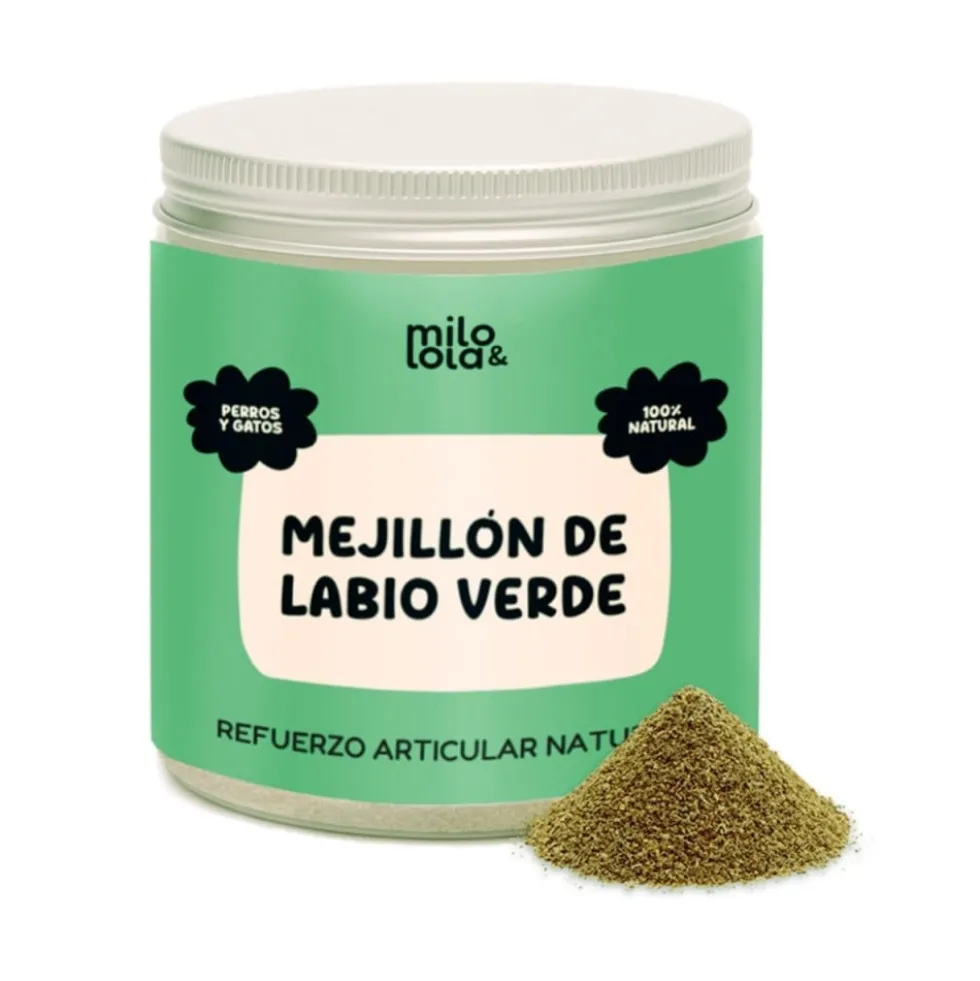 Milo y Lola Suplemento Mejillón de Labio Verde en Polvo