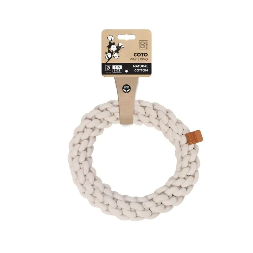 M-Pets Aro de Cuerda Trenzada Blanca para Perro