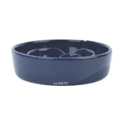 M-Pets Comedero Antivoracidad de Cerámica Azul
