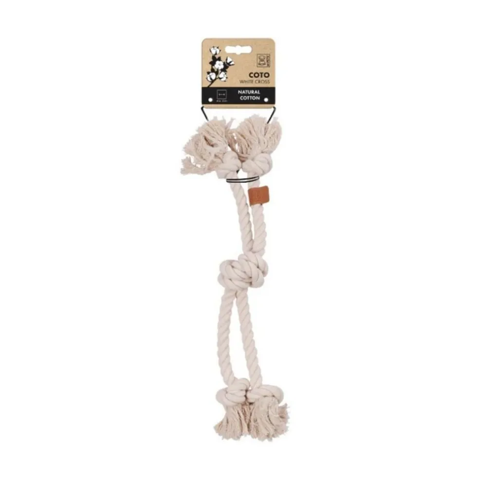 M-Pets Cuerda con Nudos Blanca para Perro