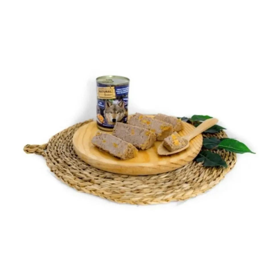 Natural Greatness Lata Pavo con Salmón Comida Húmeda 400g Perro
