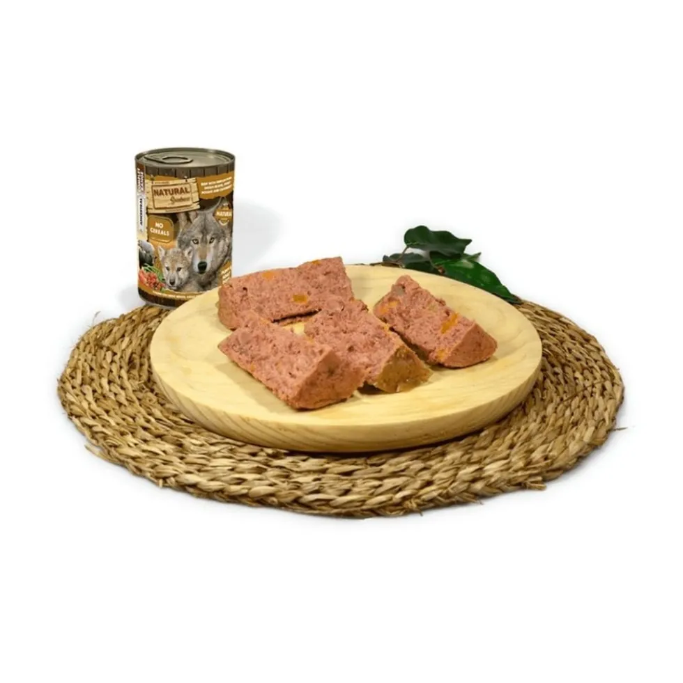 Natural Greatness Lata Vacuno y Cerdo Comida Húmeda 400g Perro