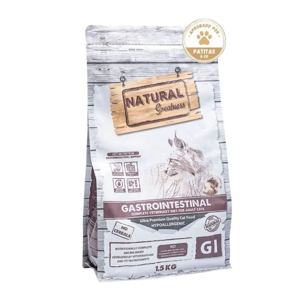 Natural Greatness VET Gastrointestinal Pienso Natural Gatos