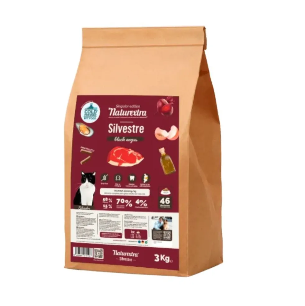 Naturextra Pienso Prensado en Frío Black Angus Gato