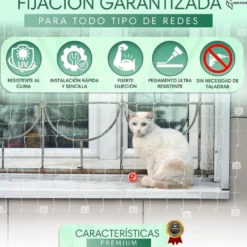 Niceowl Kit de Fijación para Red de Gato de 4 metros