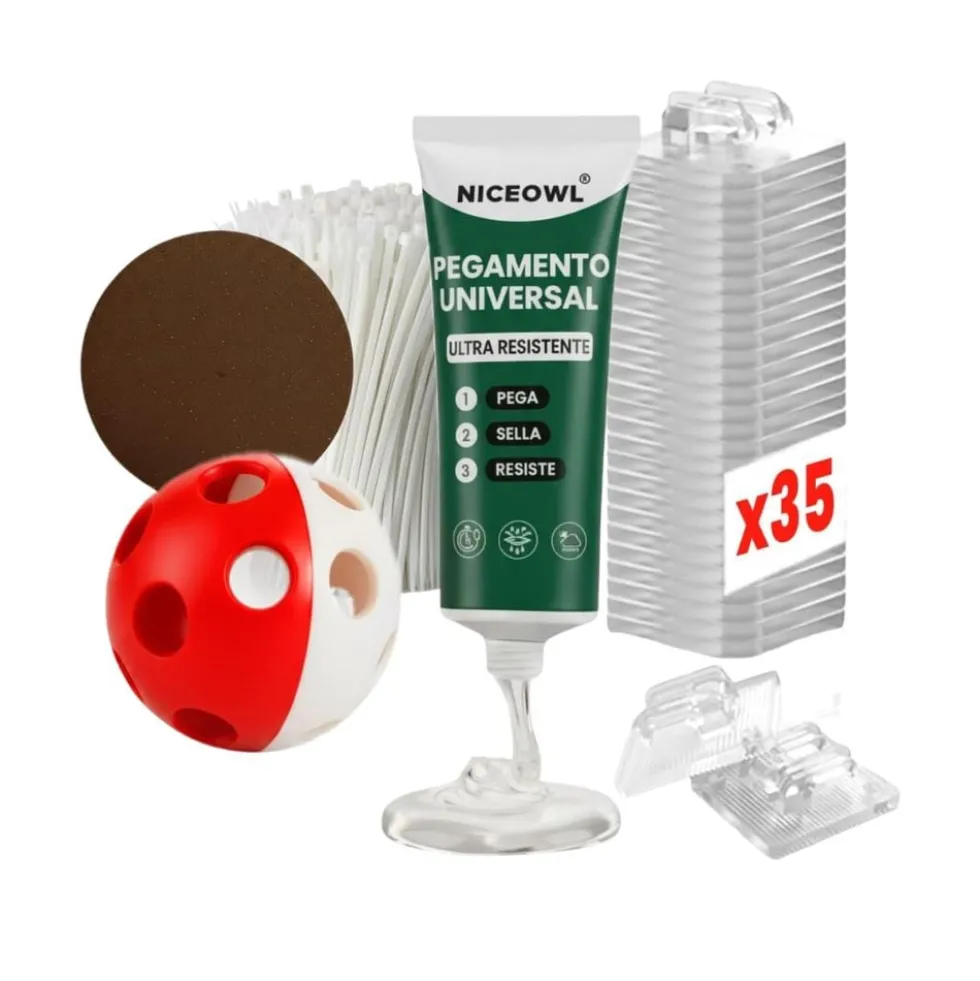 Niceowl Kit de Fijación para Red de Gato de 4 metros