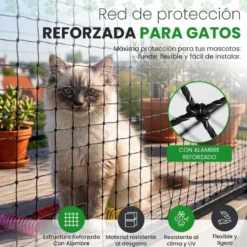 Niceowl Red Reforzada con Alambre de 4 metros para Gato