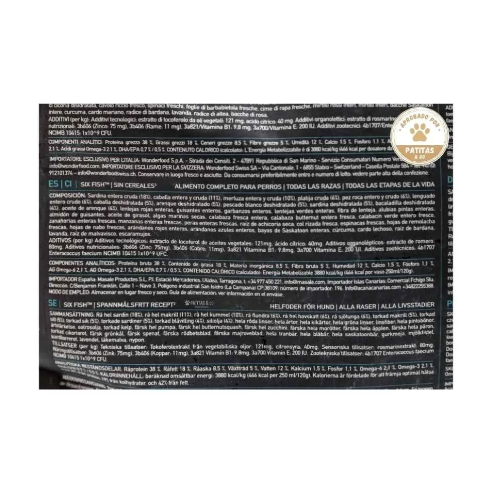 Orijen 6 Fish Pienso Natural Alto en Proteína para Perros