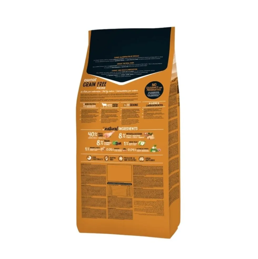 Ownat Grain Free Prime de Cordero para Perro Adulto