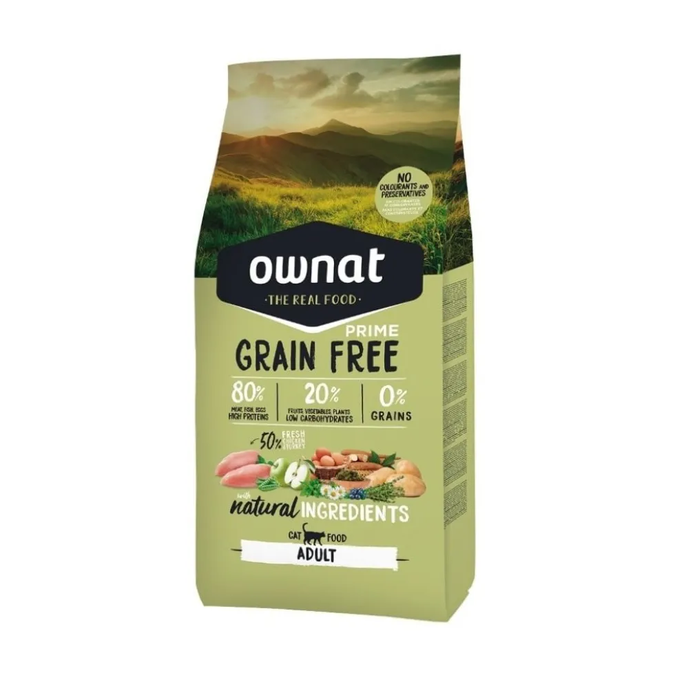 Ownat Grain Free Prime de Pollo y Pavo para Gato Adulto