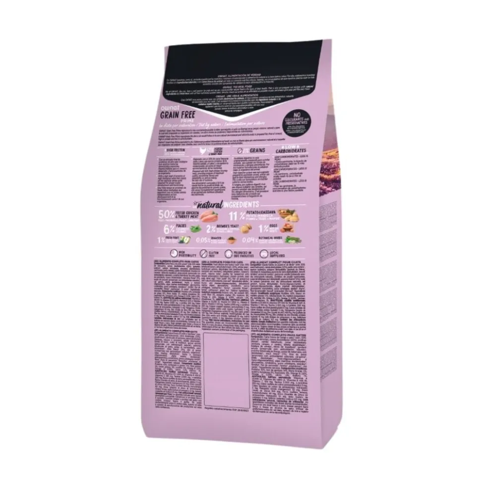 Ownat Grain Free Prime para Gato Esterilizado