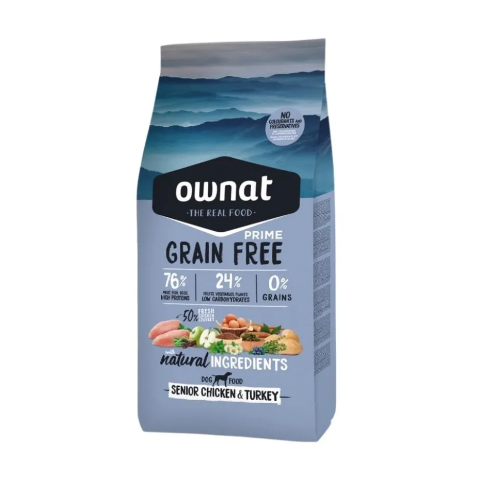 Ownat Grain Free Prime Pollo y Pavo para Perro Senior
