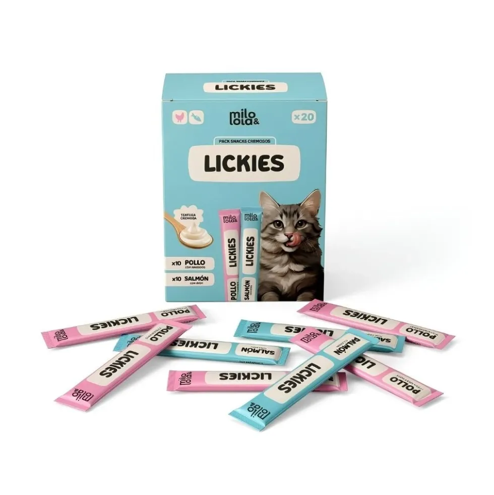 Pack Mixto Lickies Milo y Lola Pollo y Salmón (10+10)