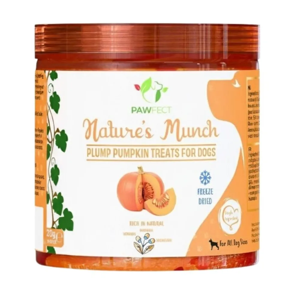 Pawfect Snacks de Calabaza Liofilizada para Perro