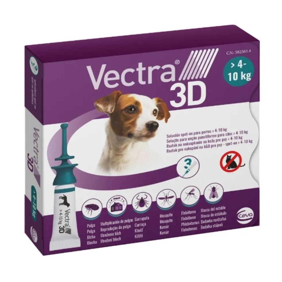 Pipeta Antiparasitaria Vectra 3D para Perro (3 uds) 4-10kg