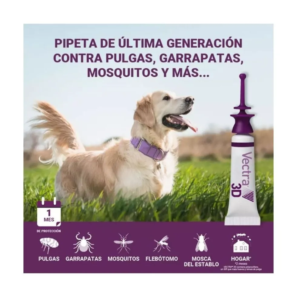 Pipeta Antiparasitaria Vectra 3D para Perro (3 uds) 10-25kg